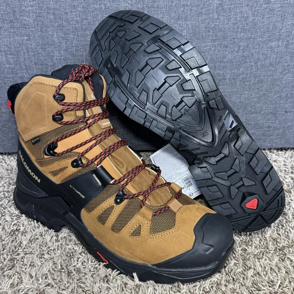 Salomon Quest 4 GTX Gore-Tex Hiking Boots Mens 12 Brown Waterproof Tactical NEW